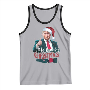 Christmas Trump Tank Top Ill Be Home For Xmas Santa Donald Great Again TS02 Athletic Heather Black Print Your Wear