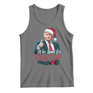 Christmas Trump Tank Top Ill Be Home For Xmas Santa Donald Great Again TS02 Black Heather Print Your Wear