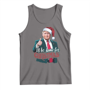 Christmas Trump Tank Top Ill Be Home For Xmas Santa Donald Great Again TS02 Deep Heather Print Your Wear