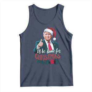 Christmas Trump Tank Top Ill Be Home For Xmas Santa Donald Great Again TS02 Navy Print Your Wear