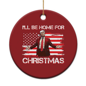 Xmas Trump Christmas Ornament Ill Be Home For Xmas Retro American Flag TS02 Print Your Wear