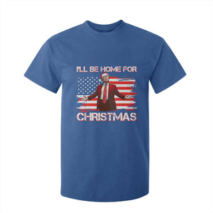 Christmas Trump T Shirt For Kid Ill Be Home For Xmas Retro American Flag TS02 Royal Blue Print Your Wear