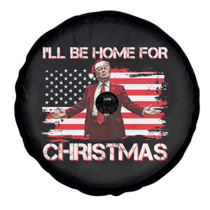 Christmas Trump Spare Tire Cover Ill Be Home For Xmas Retro American Flag TS02 Print Your Wear