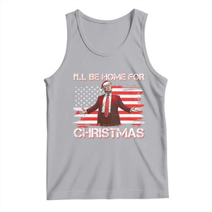 Christmas Trump Tank Top Ill Be Home For Xmas Retro American Flag TS02 Athletic Heather Print Your Wear