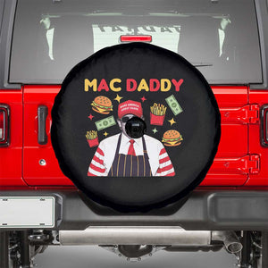 Funny Donald Trump 2024 Spare Tire Cover Mac Daddy America Fast Food TS02 Black Print Your Wear