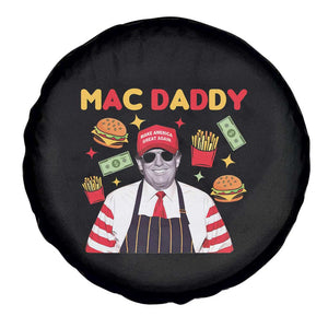 Funny Donald Trump 2024 Spare Tire Cover Mac Daddy America Fast Food TS02 Print Your Wear