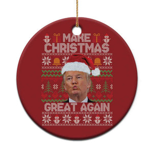 Funny Xmas Trump Christmas Ornament Make Xmas Great Again Donald Kiss Pajamas TS02 Print Your Wear