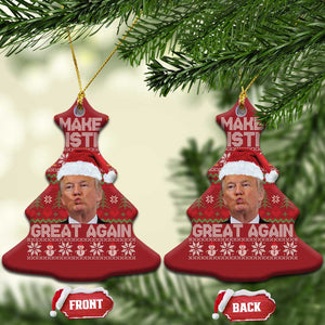 Funny Xmas Trump Christmas Ornament Make Xmas Great Again Donald Kiss Pajamas TS02 Christmas Tree Red Print Your Wear