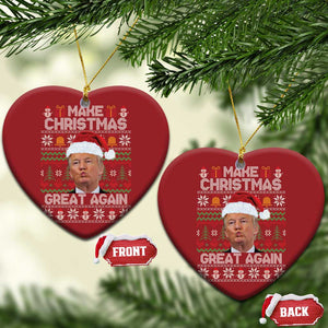 Funny Xmas Trump Christmas Ornament Make Xmas Great Again Donald Kiss Pajamas TS02 Heart Red Print Your Wear