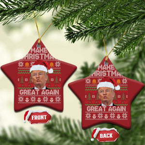 Funny Xmas Trump Christmas Ornament Make Xmas Great Again Donald Kiss Pajamas TS02 Star Red Print Your Wear