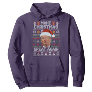 Funny Christmas Trump Hoodie Make Xmas Great Again Donald Kiss Pajamas TS02 Purple Print Your Wear