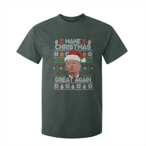 Funny Christmas Trump T Shirt For Kid Make Xmas Great Again Donald Kiss Pajamas TS02 Dark Forest Green Print Your Wear