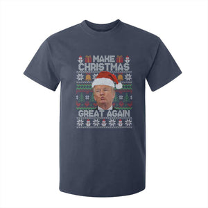 Funny Christmas Trump T Shirt For Kid Make Xmas Great Again Donald Kiss Pajamas TS02 Navy Print Your Wear