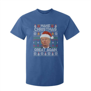 Funny Christmas Trump T Shirt For Kid Make Xmas Great Again Donald Kiss Pajamas TS02 Royal Blue Print Your Wear