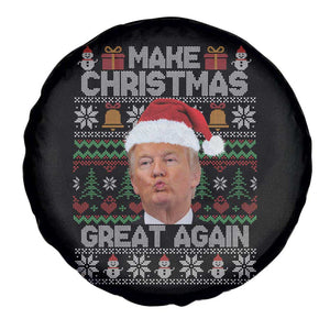 Funny Christmas Trump Spare Tire Cover Make Xmas Great Again Donald Kiss Pajamas TS02 Print Your Wear