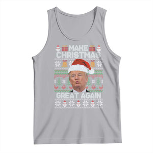 Funny Christmas Trump Tank Top Make Xmas Great Again Donald Kiss Pajamas TS02 Athletic Heather Print Your Wear