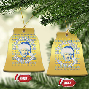 Funny Hanukkah Trump Christmas Ornament Make Hanukkah Great Again Retro Vintage Santa Donald TS02 Bell Flake Gold Print Your Wear