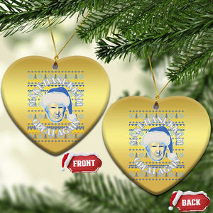 Funny Hanukkah Trump Christmas Ornament Make Hanukkah Great Again Retro Vintage Santa Donald TS02 Heart Gold Print Your Wear