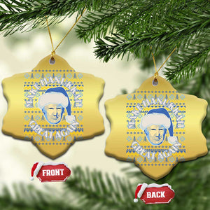 Funny Hanukkah Trump Christmas Ornament Make Hanukkah Great Again Retro Vintage Santa Donald TS02 Snow Flake Gold Print Your Wear