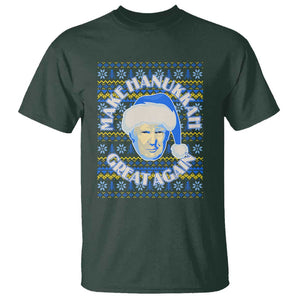 Funny Hanukkah Trump T Shirt Make Hanukkah Great Again Retro Vintage Santa Donald TS02 Dark Forest Green Print Your Wear