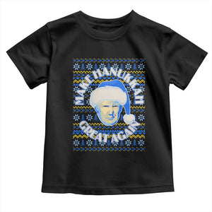 Funny Hanukkah Trump Toddler T Shirt Make Hanukkah Great Again Retro Vintage Santa Donald TS02 Black Print Your Wear