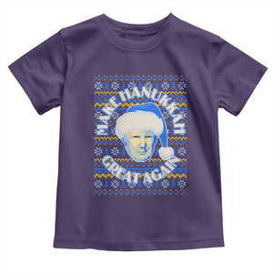 Funny Hanukkah Trump Toddler T Shirt Make Hanukkah Great Again Retro Vintage Santa Donald TS02 Purple Print Your Wear