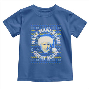 Funny Hanukkah Trump Toddler T Shirt Make Hanukkah Great Again Retro Vintage Santa Donald TS02 Royal Blue Print Your Wear