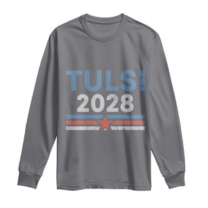 Tulsi Gabbard 2028 Long Sleeve Shirt Support Mrs. President Vintage Retro Grunge TS02 Charcoal Print Your Wear