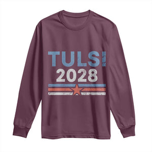 Tulsi Gabbard 2028 Long Sleeve Shirt Support Mrs. President Vintage Retro Grunge TS02 Maroon Print Your Wear