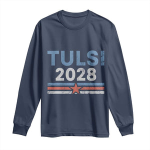 Tulsi Gabbard 2028 Long Sleeve Shirt Support Mrs. President Vintage Retro Grunge TS02 Navy Print Your Wear