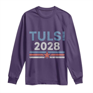 Tulsi Gabbard 2028 Long Sleeve Shirt Support Mrs. President Vintage Retro Grunge TS02 Purple Print Your Wear