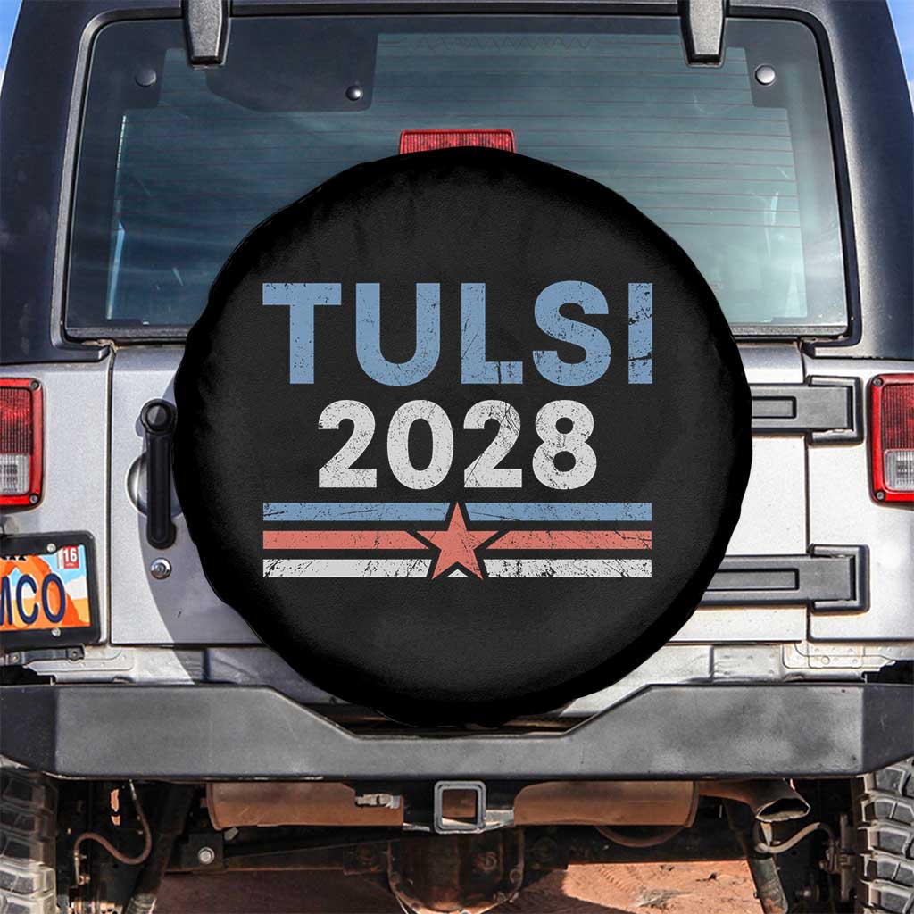 Tulsi Gabbard 2028 Spare Tire Cover Support Mrs. President Vintage Retro Grunge TS02 No hole Black Print Your Wear