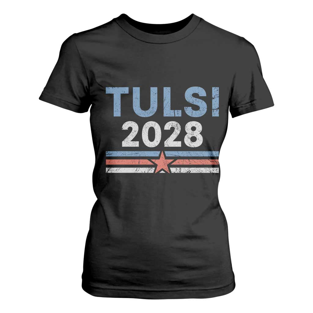 Tulsi Gabbard 2028 T Shirt For Women Support Mrs. President Vintage Retro Grunge TS02 Black Print Your Wear