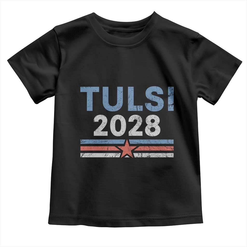 Tulsi Gabbard 2028 Toddler T Shirt Support Mrs. President Vintage Retro Grunge TS02 Black Print Your Wear