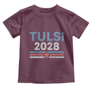 Tulsi Gabbard 2028 Toddler T Shirt Support Mrs. President Vintage Retro Grunge TS02 Maroon Print Your Wear