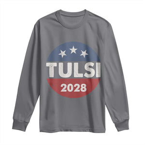 Tulsi Gabbard 2028 Long Sleeve Shirt For President TS02 Charcoal Print Your Wear