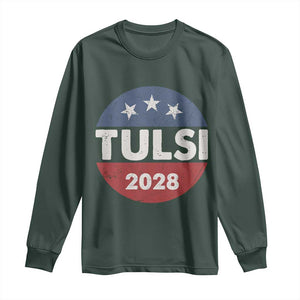 Tulsi Gabbard 2028 Long Sleeve Shirt For President TS02 Dark Forest Green Print Your Wear