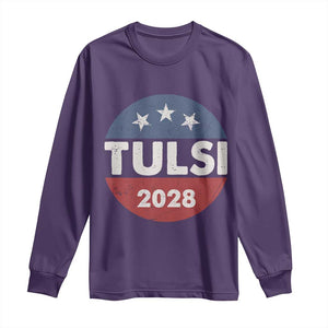 Tulsi Gabbard 2028 Long Sleeve Shirt For President TS02 Purple Print Your Wear