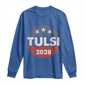 Tulsi Gabbard 2028 Long Sleeve Shirt For President TS02 Royal Blue Print Your Wear