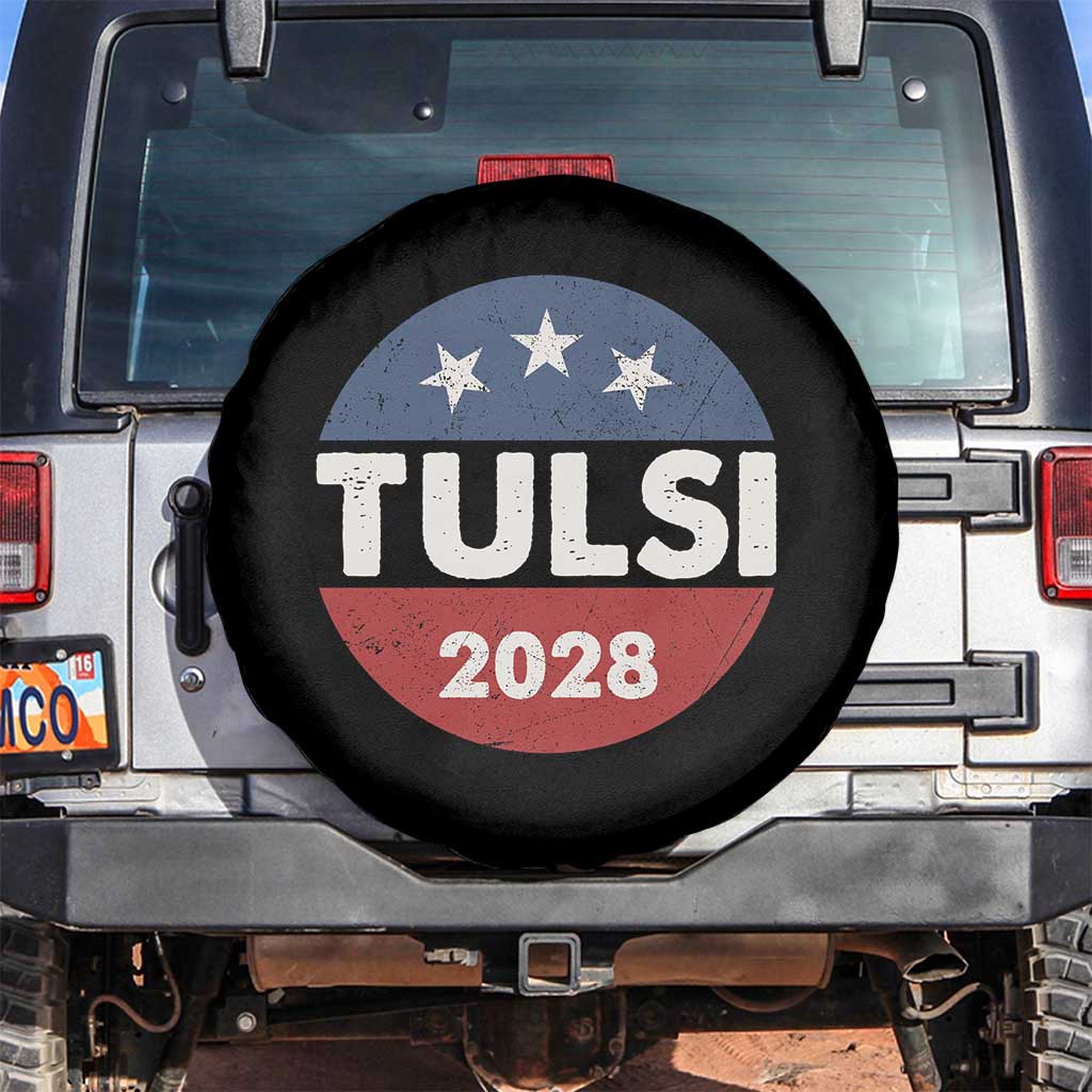 Tulsi Gabbard 2028 Spare Tire Cover For President TS02 No hole Black Print Your Wear