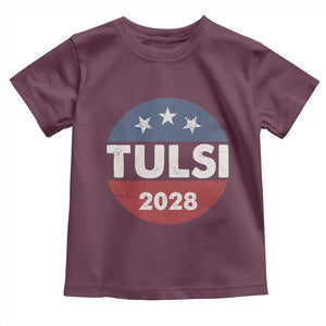 Tulsi Gabbard 2028 Toddler T Shirt For President TS02 Maroon Print Your Wear