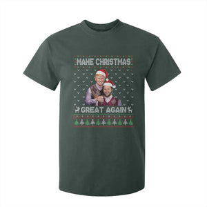 Christmas Trump Vance T Shirt For Kid Make Xmas Great Again Funny Republicans Ugly Sweater TS02 Dark Forest Green Print Your Wear