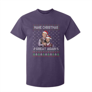 Christmas Trump Vance T Shirt For Kid Make Xmas Great Again Funny Republicans Ugly Sweater TS02 Purple Print Your Wear