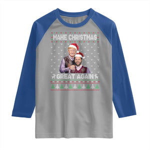 Christmas Trump Vance Raglan Shirt Make Xmas Great Again Funny Republicans Ugly Sweater TS02 Sport Gray Royal Print Your Wear