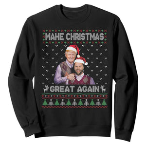 Christmas Trump Vance Sweatshirt Make Xmas Great Again Funny Republicans Ugly Sweater TS02 Black Print Your Wear