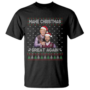 Christmas Trump Vance T Shirt Make Xmas Great Again Funny Republicans Ugly Sweater TS02 Black Print Your Wear