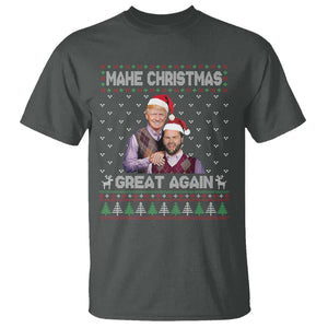 Christmas Trump Vance T Shirt Make Xmas Great Again Funny Republicans Ugly Sweater TS02 Dark Heather Print Your Wear