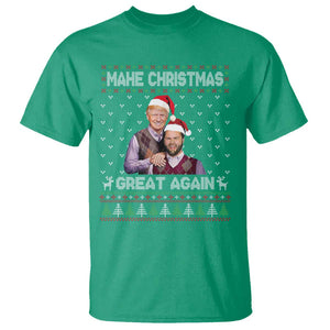 Christmas Trump Vance T Shirt Make Xmas Great Again Funny Republicans Ugly Sweater TS02 Irish Green Print Your Wear