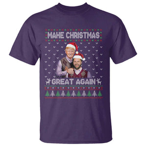 Christmas Trump Vance T Shirt Make Xmas Great Again Funny Republicans Ugly Sweater TS02 Purple Print Your Wear