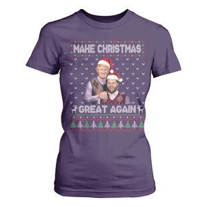 Christmas Trump Vance T Shirt For Women Make Xmas Great Again Funny Republicans Ugly Sweater TS02 Purple Print Your Wear